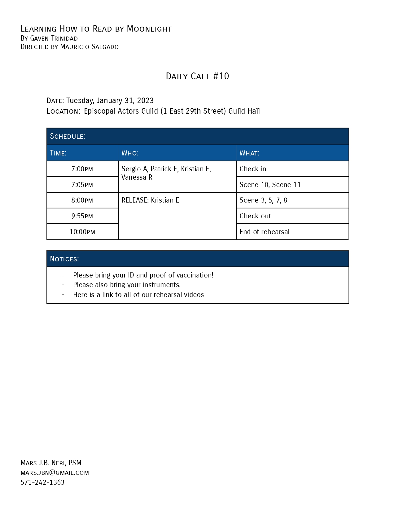 Moonlight Daily Call